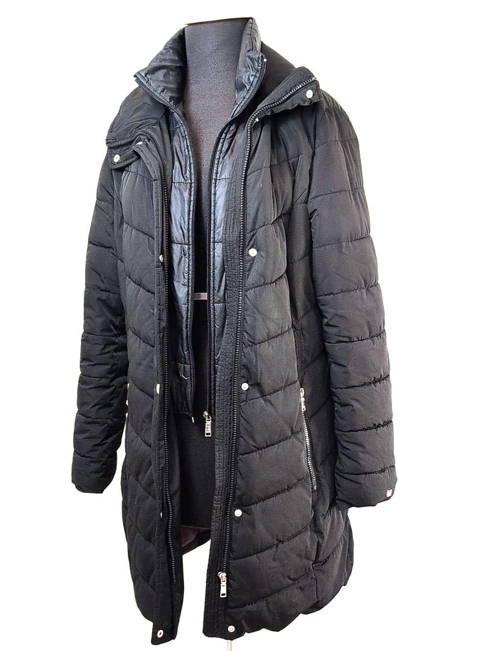 Tommy Hilfiger Black Quilted Long Puffer Coat